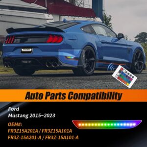 Mustang Smoked RGB Solid Color Change Side Markers / Reflectors 2015-23