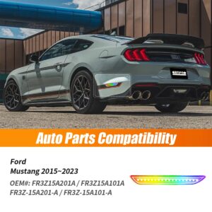 Mustang Clear RGB Solid Color Change Side Markers / Reflectors 2015-23