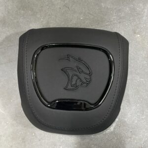 SRT hellcat airbag cover black leather/ black stitch