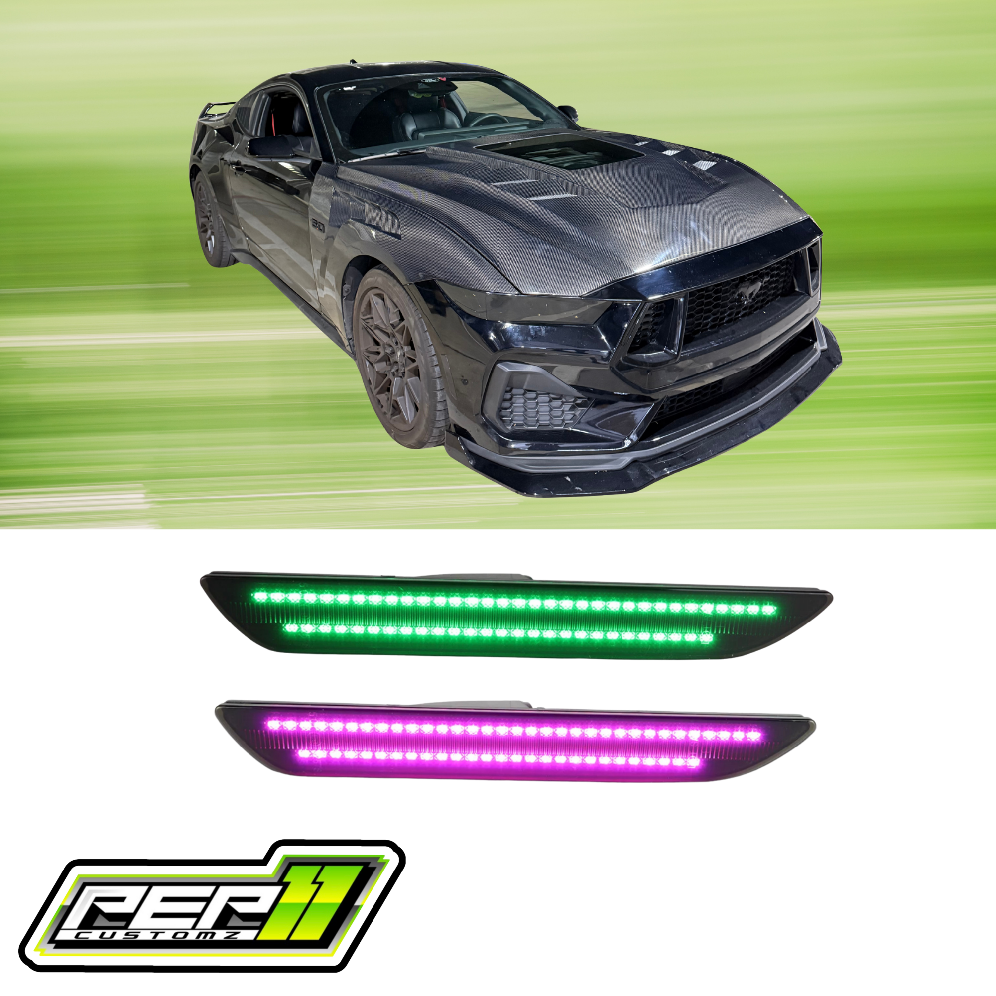 RGB Reflectors - 2024+ Mustang side markers