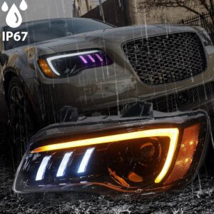 Chrysler 300 C300 2011-2023 RGB pre built headlights assembly