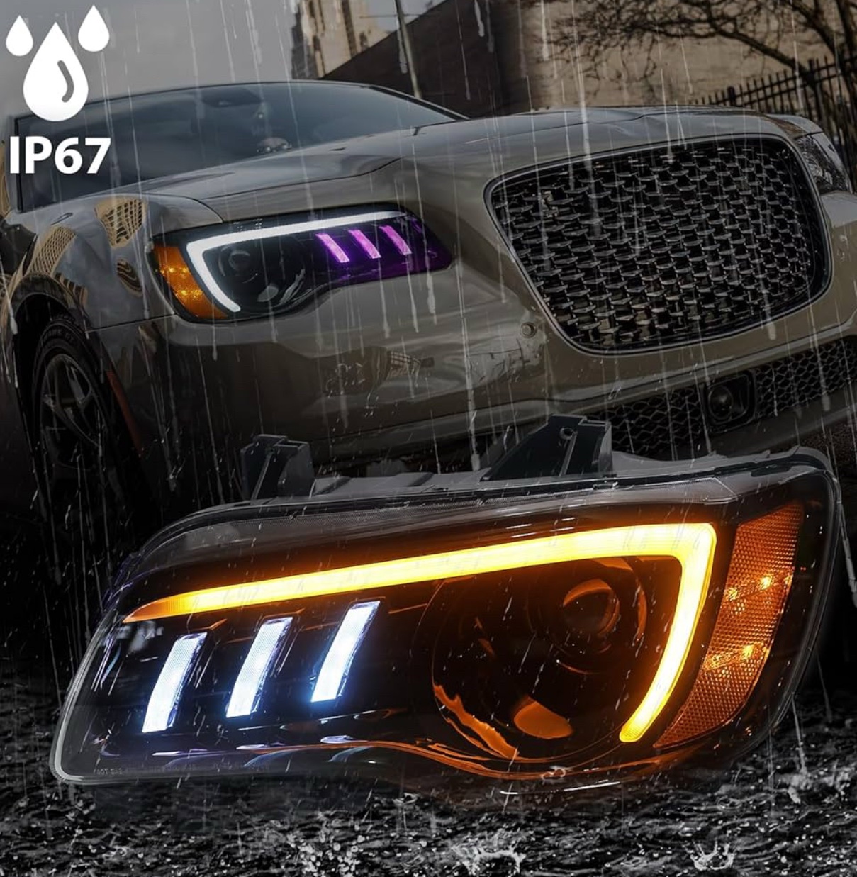 Chrysler 300 C300 2011-2023 RGB pre built headlights assembly